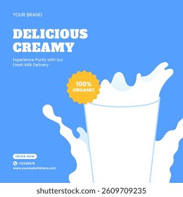 Hand Drawn Milk Theme Illustration for Social Media Template on World Milk Day