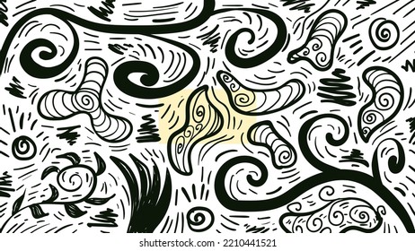 handgezeichnet, minimaler abstrakter Hintergrund, floraler Hintergrund, Elementdesign, warm, hellgrau