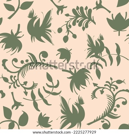 Hand drawn minimal abstract ethnic shapes pattern. Collage contemporary print. Fashionable template for design. Ukraine traditional vytynanka.