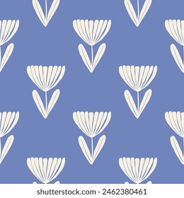 Hand drawn minimal abstract floral pattern. Collage contemporary print. Fashionable template for design.