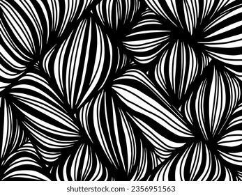 Hand drawn minimal abstract organic shapes pattern. Collage contemporary print. Fashionable template for design.