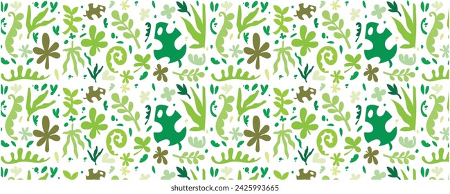 Hand drawn minimal abstract organic shapes pattern element