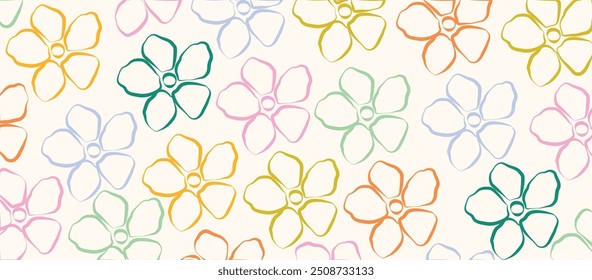  Hand drawn minimal abstract organic shapes pattern. Cute botanical shapes, random childish doodle cutouts of tropical leaves, flowers and branches, decorative abstract art vector illustration