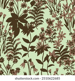 Hand drawn minimal abstract organic shapes pattern. Collage contemporary print. Fashionable template for design.