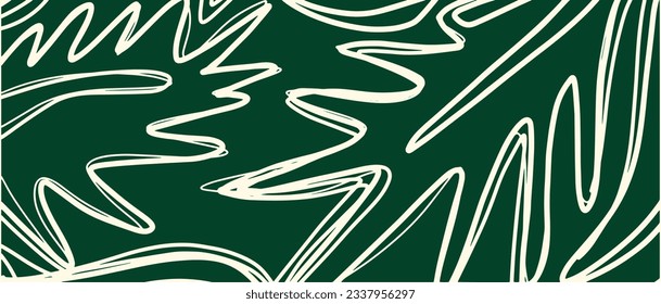 Hand drawn minimal abstract pattern. Editable vector file. Collage contemporary print
