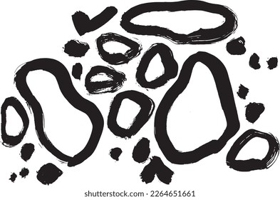 Hand Drawn Minimal Abstract Shapes Contemporary Pattern.