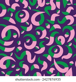 Hand drawn minimal abstract shapes pattern. Collage contemporary print. Fashionable template for design.