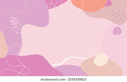 Hand drawn minimal background. Hand drawn abstract shape background.