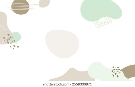 Hand drawn minimal background. Hand drawn abstract shape background.