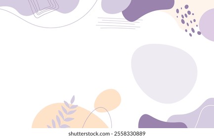 Hand drawn minimal background. Hand drawn abstract shape background.