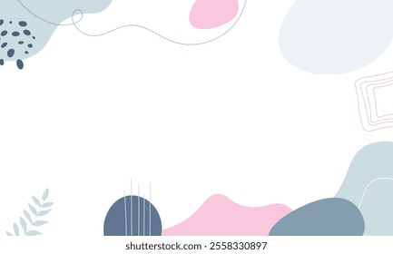Hand drawn minimal background. Hand drawn abstract shape background.