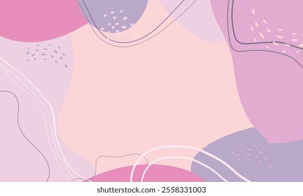 Hand drawn minimal background. Hand drawn abstract shape background.