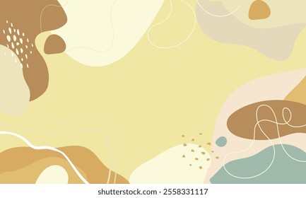 Hand drawn minimal background. Hand drawn abstract shape background.