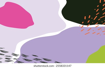 Hand drawn minimal background. Hand drawn abstract shape background.