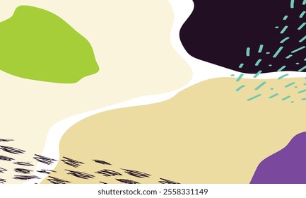 Hand drawn minimal background. Hand drawn abstract shape background.