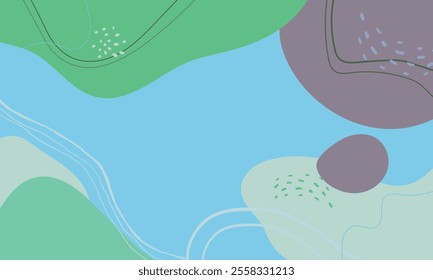 Hand drawn minimal background. Hand drawn abstract shape background.