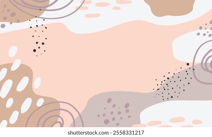 Hand drawn minimal background. Hand drawn abstract shape background.