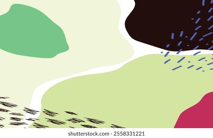Hand drawn minimal background. Hand drawn abstract shape background.