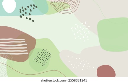 Hand drawn minimal background. Hand drawn abstract shape background