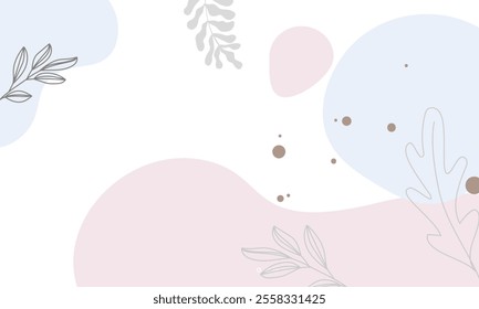 Hand drawn minimal background. Hand drawn abstract shape background