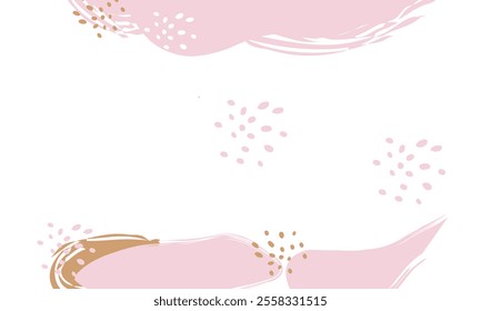 Hand drawn minimal background. Hand drawn abstract shape background