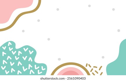 Hand drawn minimal background. Hand drawn abstract shape background.