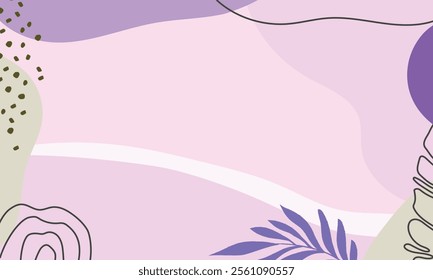 Hand drawn minimal background. Hand drawn abstract shape background.