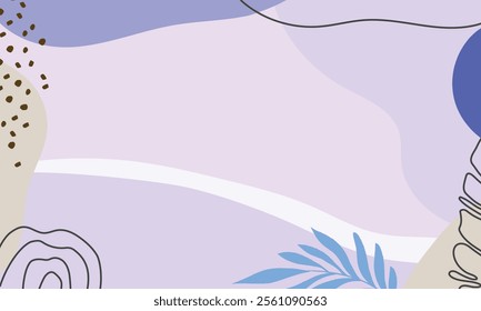 Hand drawn minimal background. Hand drawn abstract shape background.