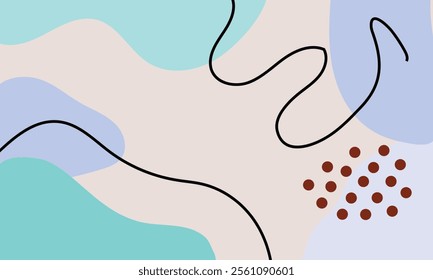 Hand drawn minimal background. Hand drawn abstract shape background.