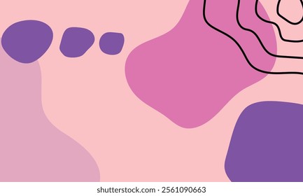 Hand drawn minimal background. Hand drawn abstract shape background.