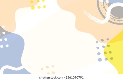 Hand drawn minimal background. Hand drawn abstract shape background.
