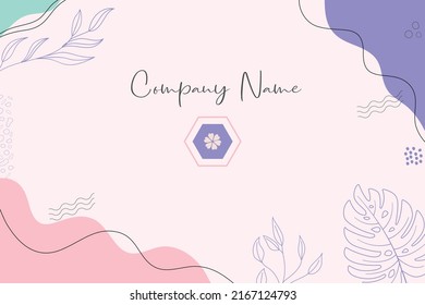 hand drawn minimal background. flat abstract shapes