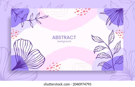 Hand drawn minimal background. Template design for invitation cards, wedding backdrops, flyer, poster, web banners, social media and internet ads