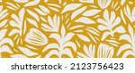 Hand drawn minimal bright abstract organic shapes pattern. Collage contemporary print. Fashionable template for design.