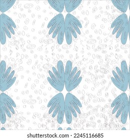 Hand drawn minimal bright abstract organic shapes pattern. Collage contemporary print. Fashionable template for design.
