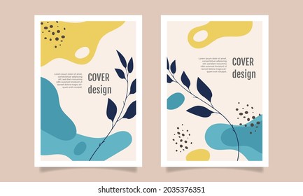 Colección de cubiertas dibujadas a mano mínima. - Vector.