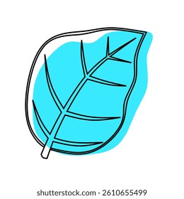 Hand Drawn Minimal Leaf Line Art Vector