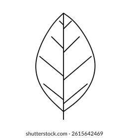 Hand Drawn Minimal Leaf Line Art Illustration