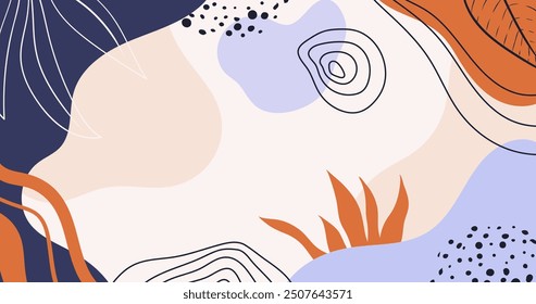 Hand drawn minimal lines background vector design in eps 10