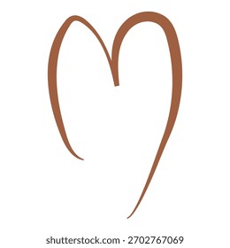 Hand Drawn Minimal Single Line Heart Illustration