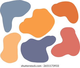 Elementos minimalistas dibujados a mano con curvas orgánicas y estética moderna	