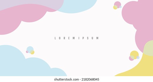 Hand drawn minimalist fluid shape background