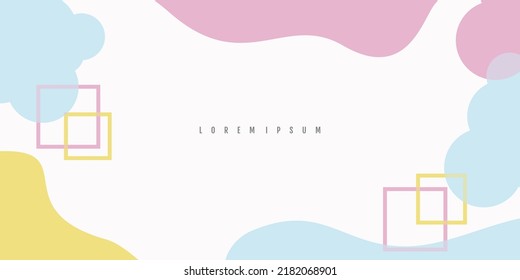 Hand drawn minimalist fluid shape background