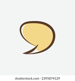 Hand drawn minimalist quote poster. Quote frames blank template. Isolated text box. Color empty speech bubbles. Vector illustration on white background.