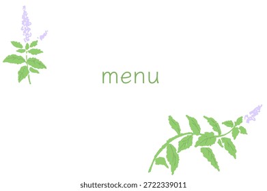 Handgezeichnete Minze Kraut Illustration mit Wasserfarbe
