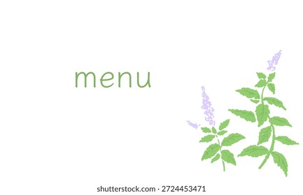 Handgezeichnete Minze Kraut Illustration mit Wasserfarbe