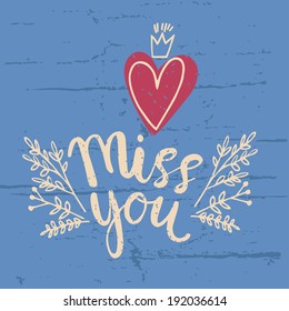 2,771 Miss you calligraphy Images, Stock Photos & Vectors | Shutterstock