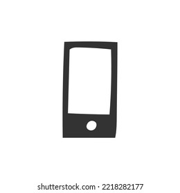 Hand drawn mobile phone vector icon. Phone flat sign design. EPS 10 flat symbol pictogram