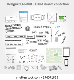 Hand drawn mockup graphics