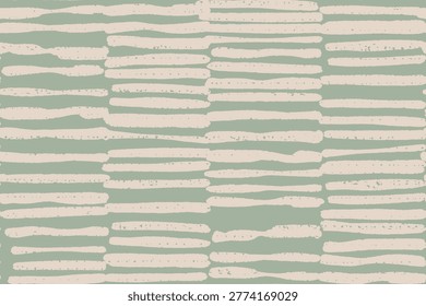 Hand drawn modern artistic stripes collage mint green cream. Unique simple geo exotic abstract contemporary seamless pattern. Basic lines coordinated print nursery texture 